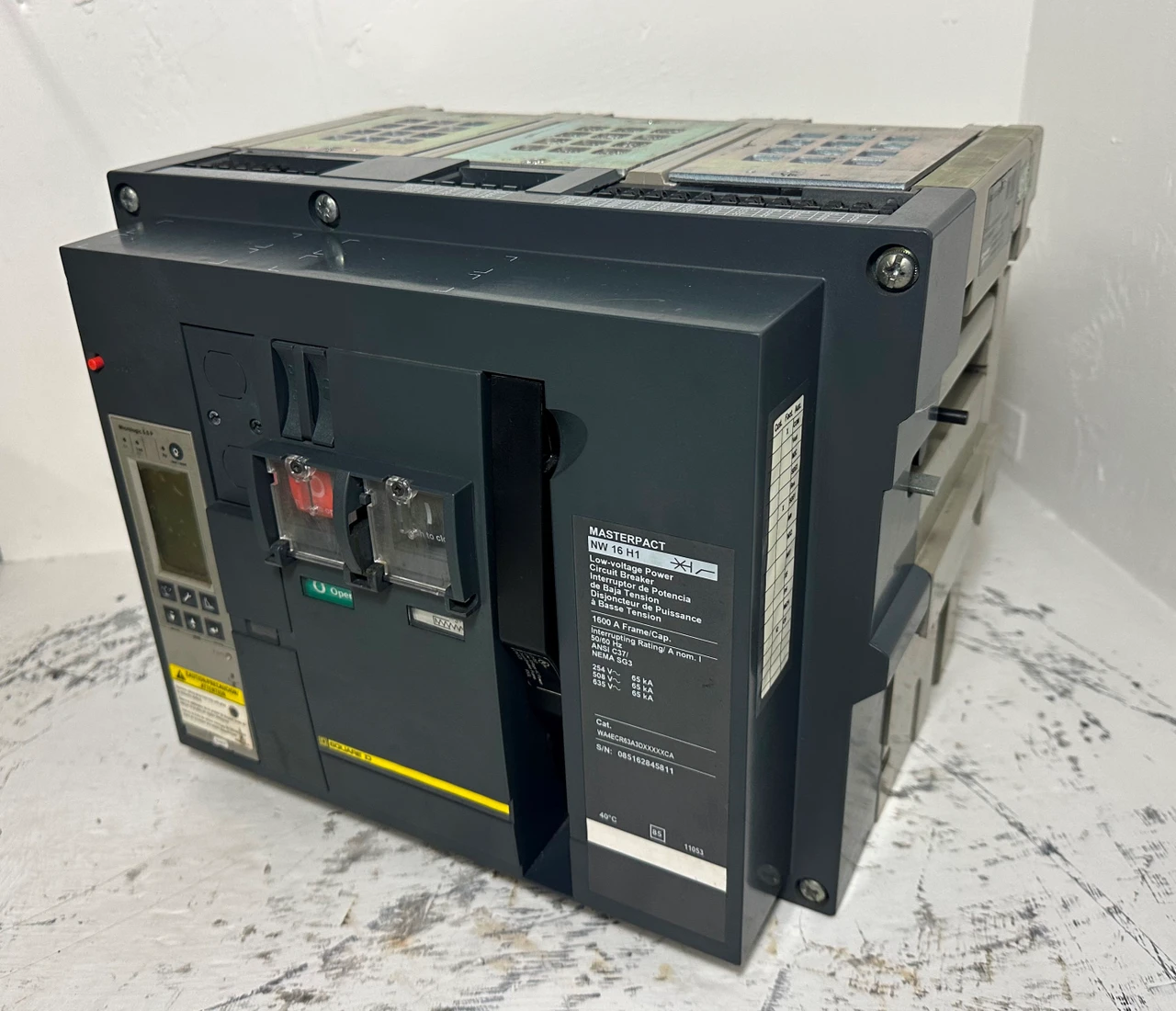Square D NW16H1 1600A MasterPact LSI Circuit Breaker w/ 1200 Amp Trip 5.0P S163A (EM5127-6)
