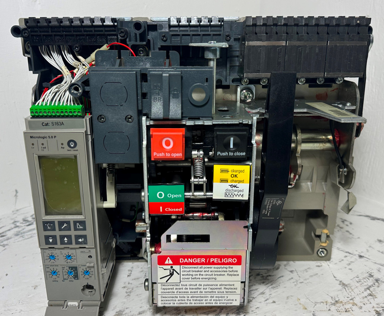 Square D NW16H1 1600A MasterPact LSI Circuit Breaker w/ 1200 Amp Trip 5.0P S163A (EM5127-8)