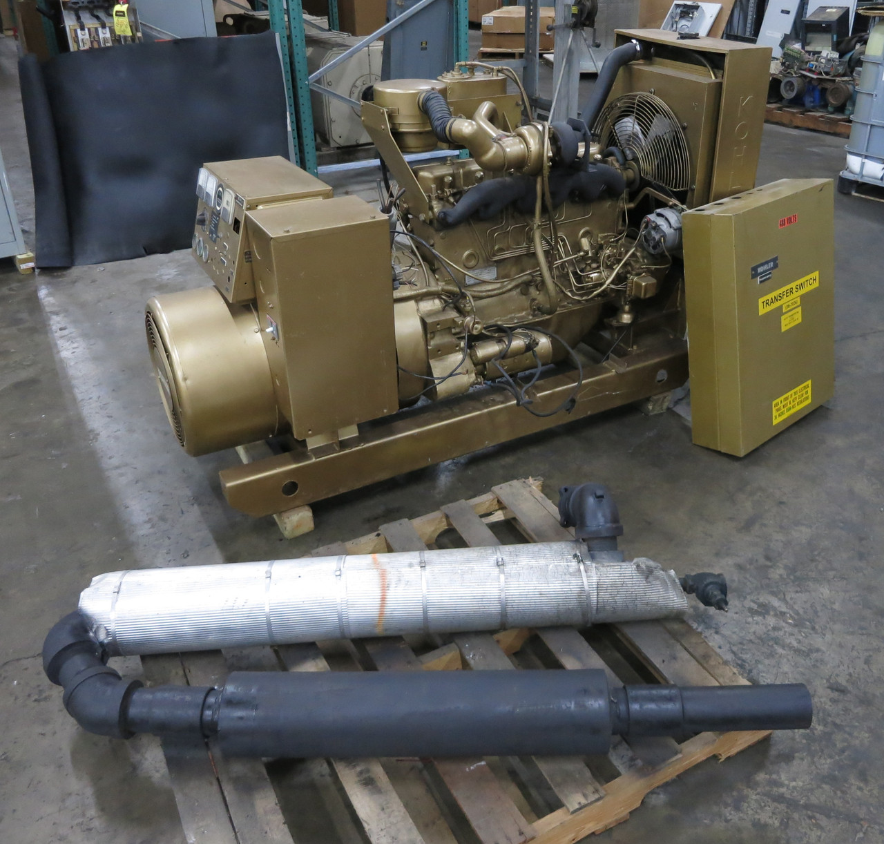 Kohler 60 kW Diesel Generator Set 60R071 3PH 277/480V Genset w Transfer Switch (DW6326-1)