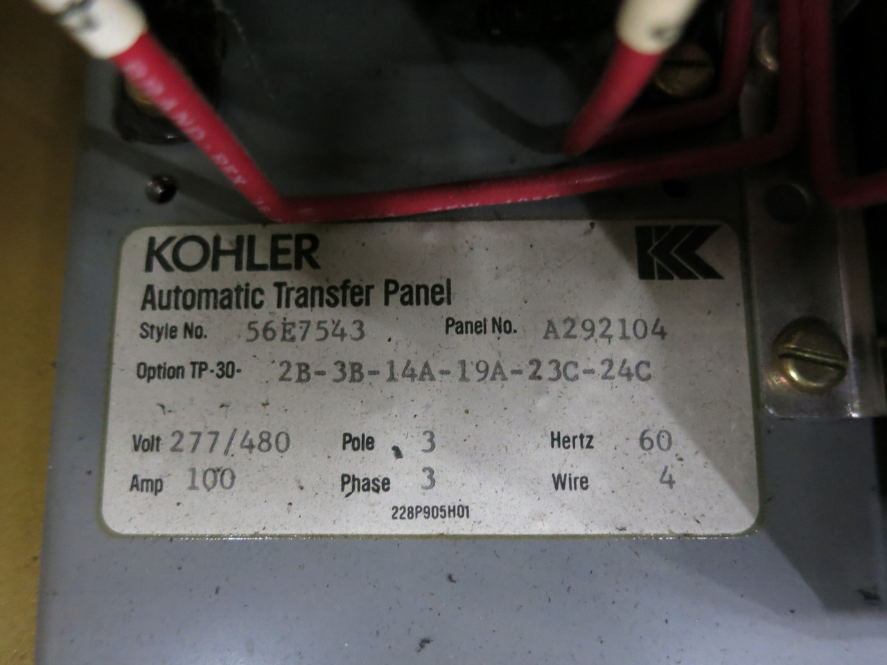 Kohler 60 kW Diesel Generator Set 60R071 3PH 277/480V Genset w Transfer Switch (DW6326-1)