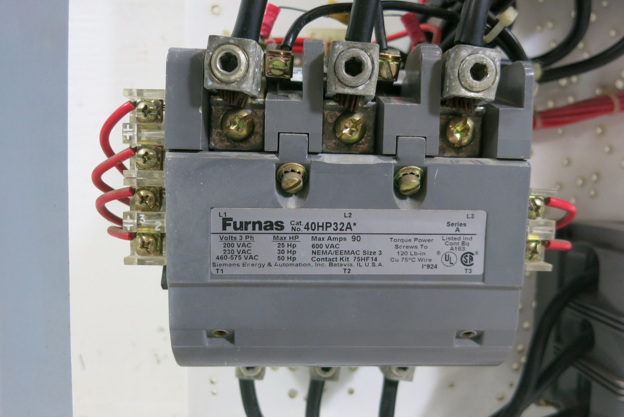 Siemens Furnas Tiastar System 89 Size 3 Starter 100 Amp Fused 24" MCC Bucket (BJ0829-1)