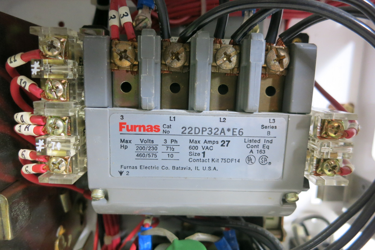 Siemens Tiastar Furnas System 89 30 Amp Size 1 Rev. Starter Fused 18" MCC Bucket (BJ0835-3)