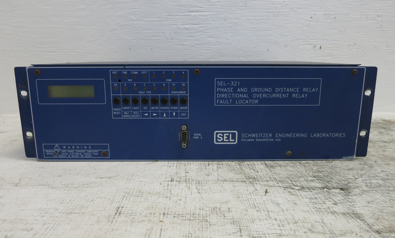Schweitzer SEL-321-1 Phase Ground Distance Directional Overcurrent Relay SEL321 (DW6362-1)