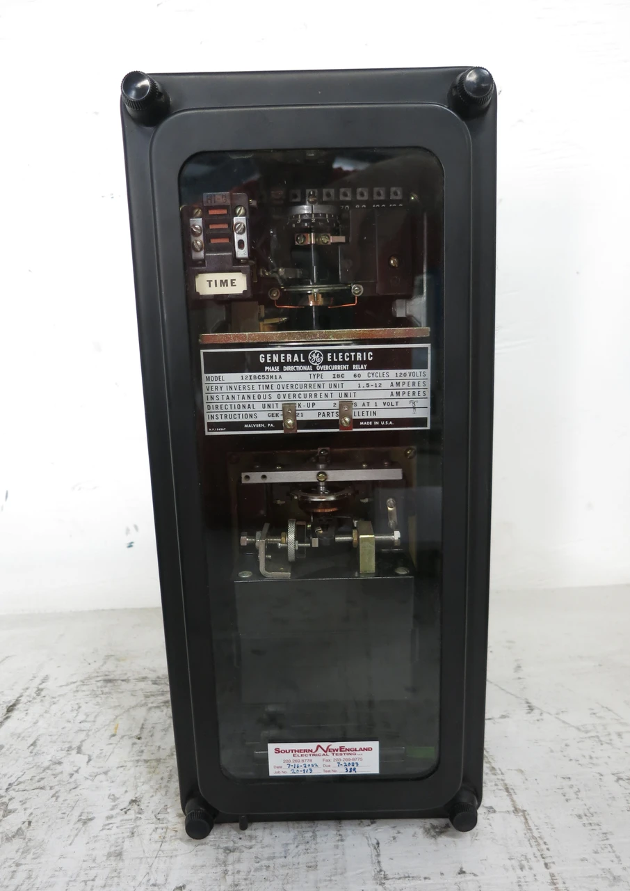 GE 12IBC53M1A Phase Directional Overcurrent Relay Type IBC 120V 1.5-12A (DW6406-1)