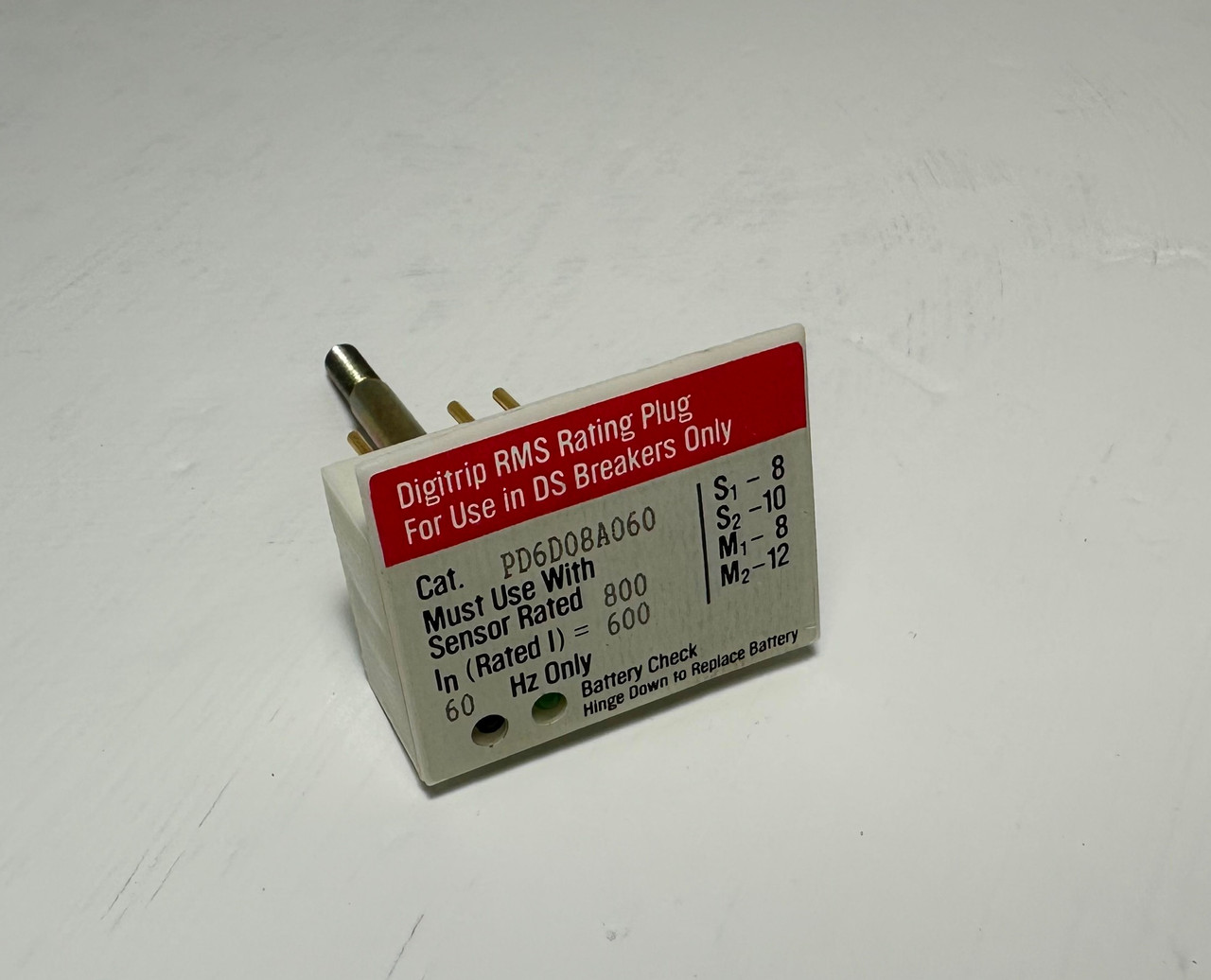 Cutler Hammer PD6D08A060 600A Digitrip RMS Rating Plug DS Circuit Breaker 600 (EM5157-1)