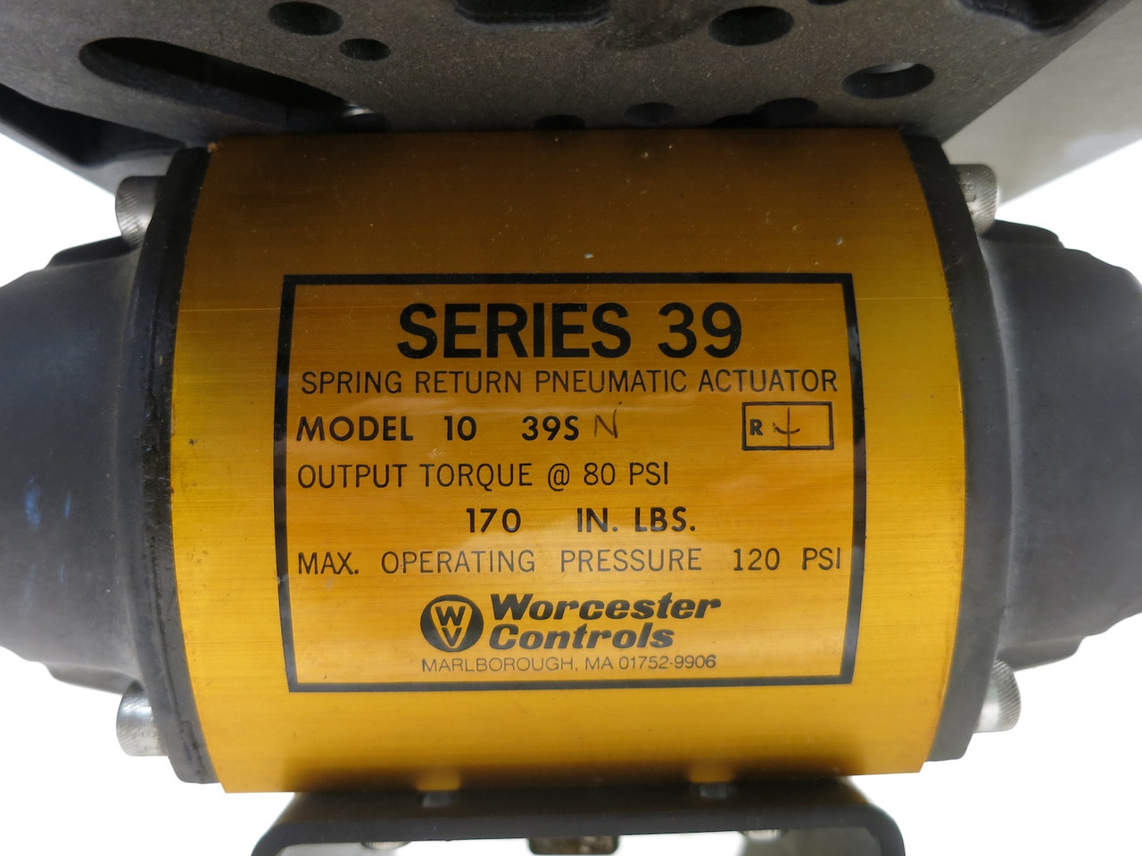 Automax H40137 H-4000 Positioner Worcester Ser 39 Pneumatic Actuator 10-39SN (DW6429-2)