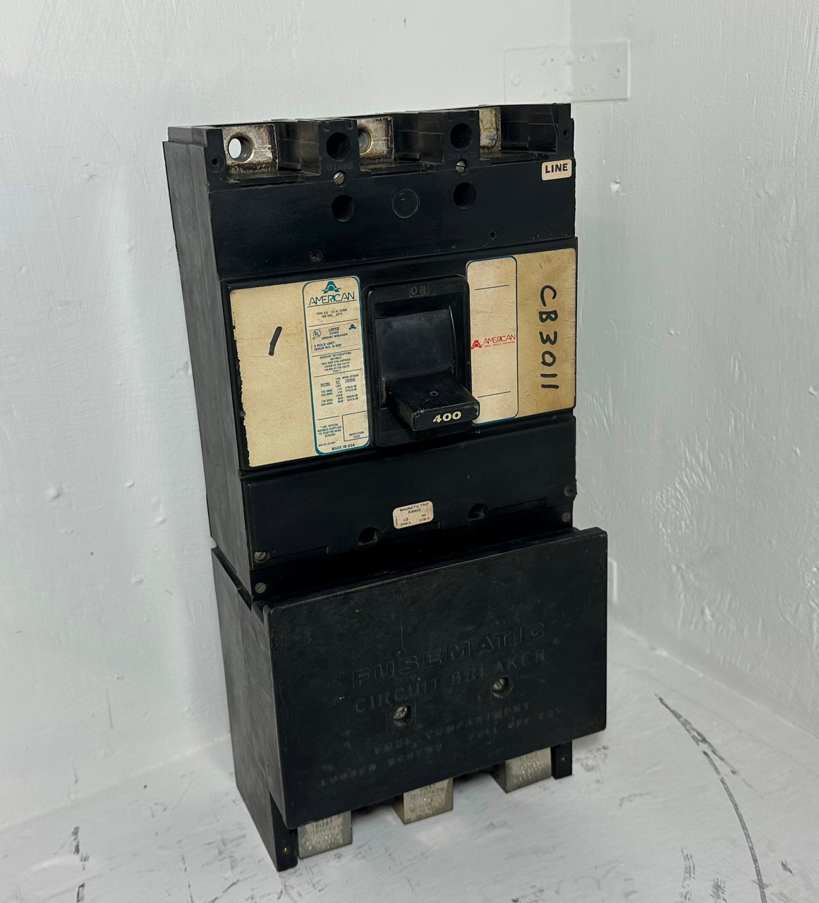American XJL434400 400A Fusematic Circuit Breaker Type XJL 480V 3P FPE 400 Amp (EM5174-2)