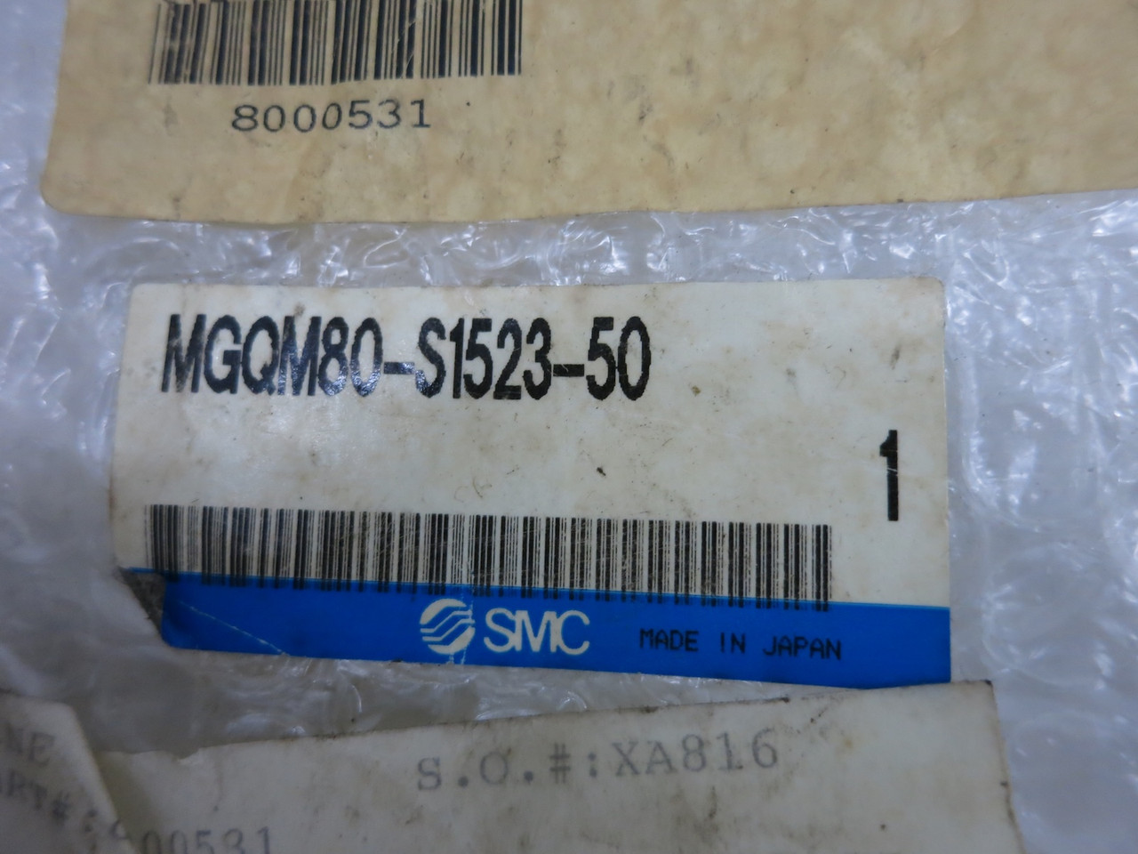 NEW SMC MGQM80-S1523-50 Compact Guide Air Cylinder 145 PSI MGQ (DW6446-1)