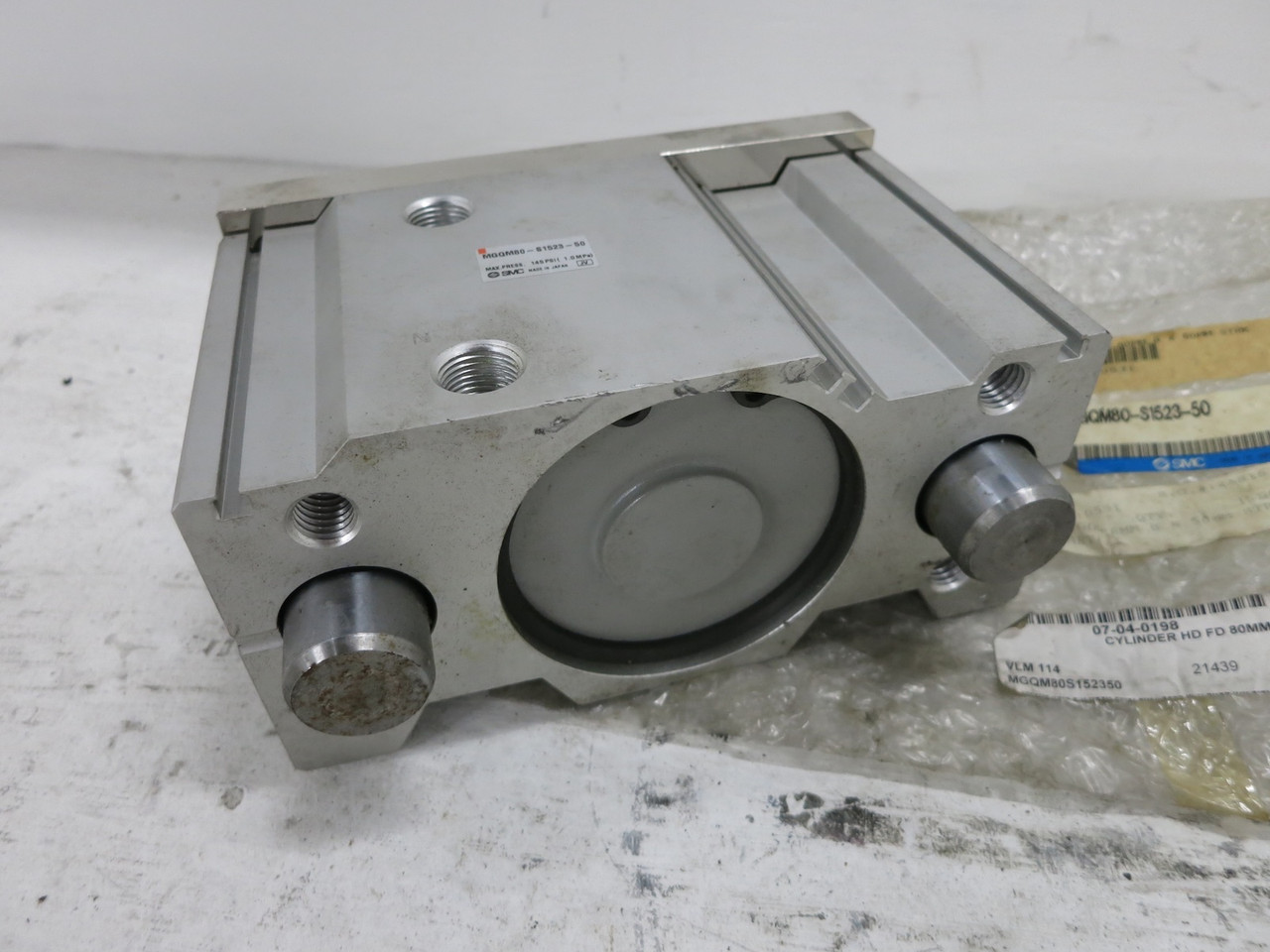 NEW SMC MGQM80-S1523-50 Compact Guide Air Cylinder 145 PSI MGQ (DW6446-1)