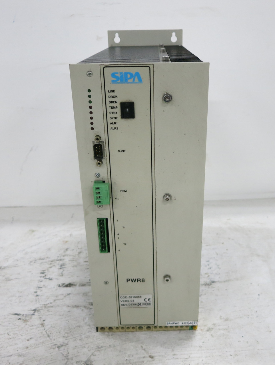 SIPA PWR8 8 Zone Output Control PLC Module SP/4PWC 4323 5816055 Power Supply (DW6480-1)