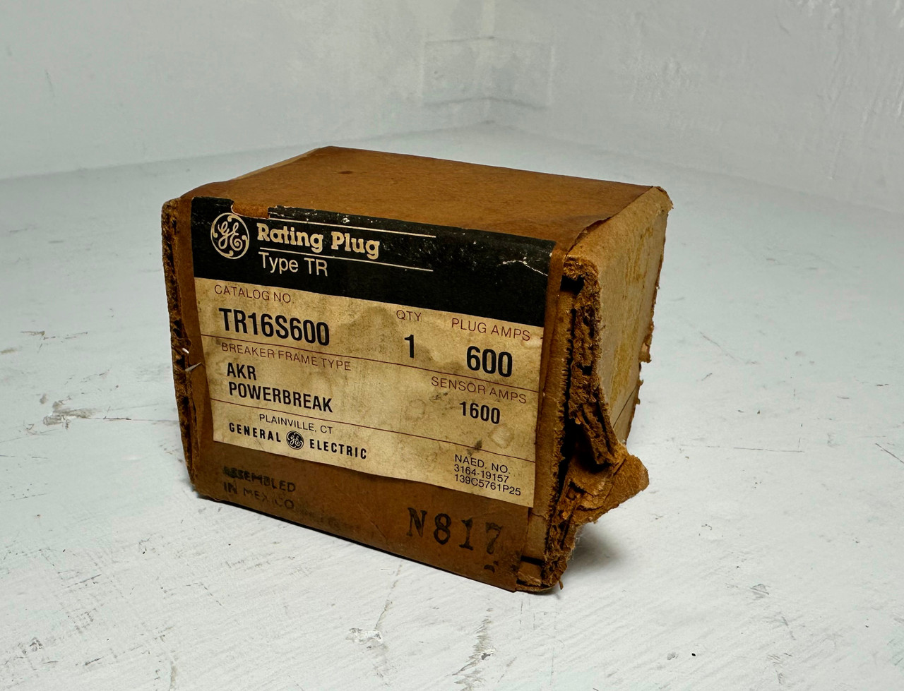NEW GE TR16S600 600A Rating Plug AKR & Power Break General Electric 600 Amp NIB (EM5221-37)
