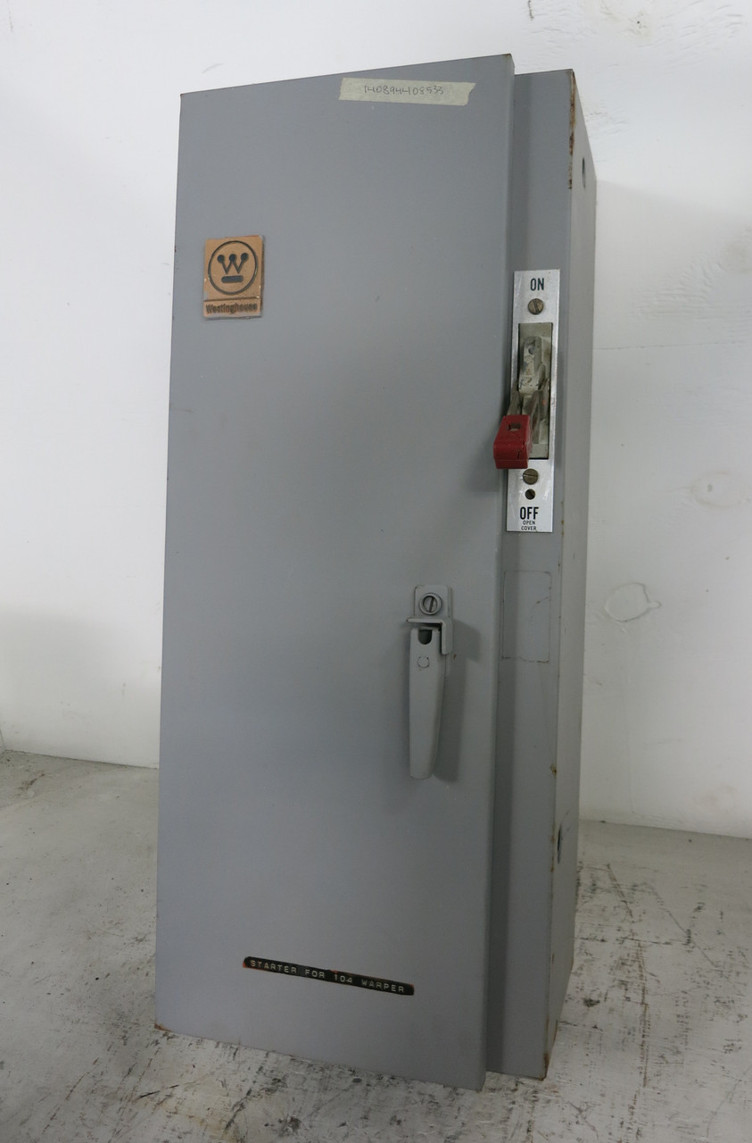 Westinghouse Size 3 Starter 100A Breaker Combination Combo Box 100 Amp 600V Coil (DW6524-1)