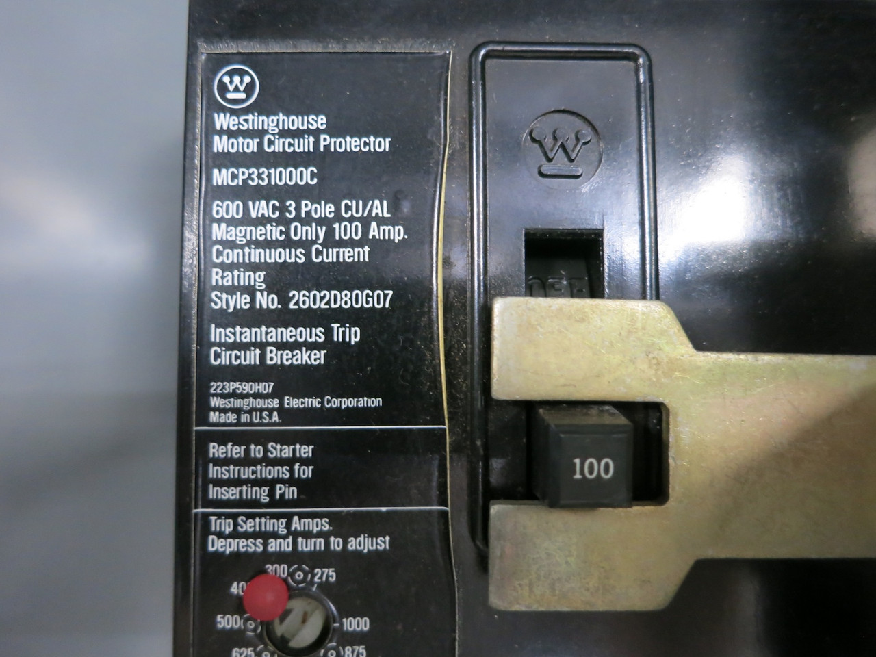 Westinghouse Size 3 Starter 100A Breaker Combination Combo Box 100 Amp 120V Coil (DW6532-2)