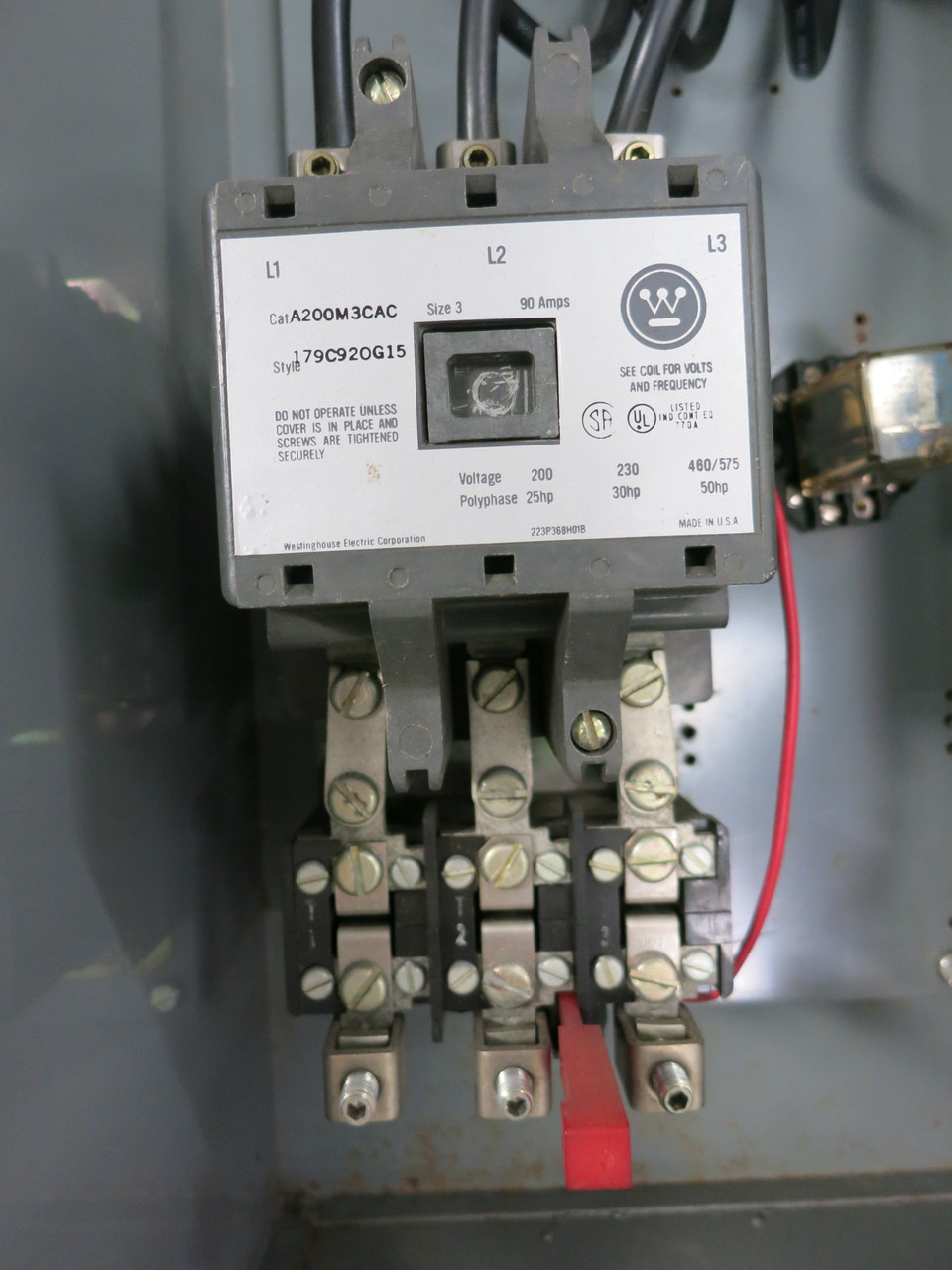 Westinghouse Size 3 Starter 100A Breaker Combination Combo Box 100 Amp 120V Coil (DW6532-2)