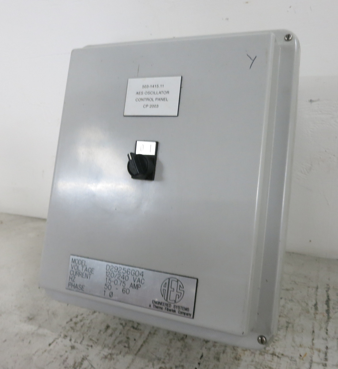 AES EMO III Control Panel Shower Oscillator Drive EMO3 EMOIII-SP 4X 12 Kadant (DW6546-1)