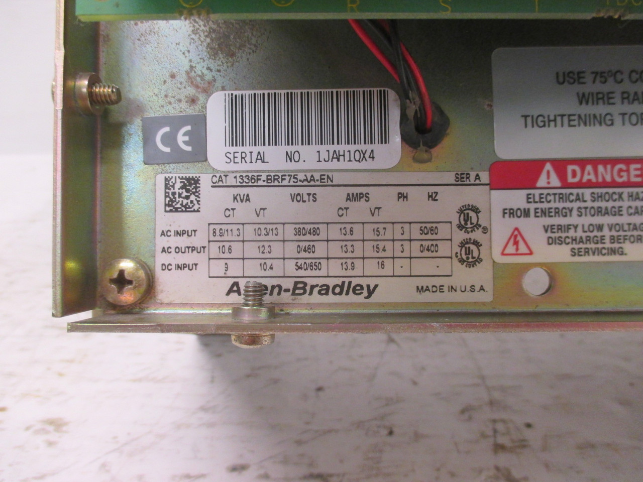 Allen Bradley 1336F-BRF75-AA-EN 7.5 HP 1336 Plus II Vector AC VS Drive AB 7.5HP (AH0003-6)