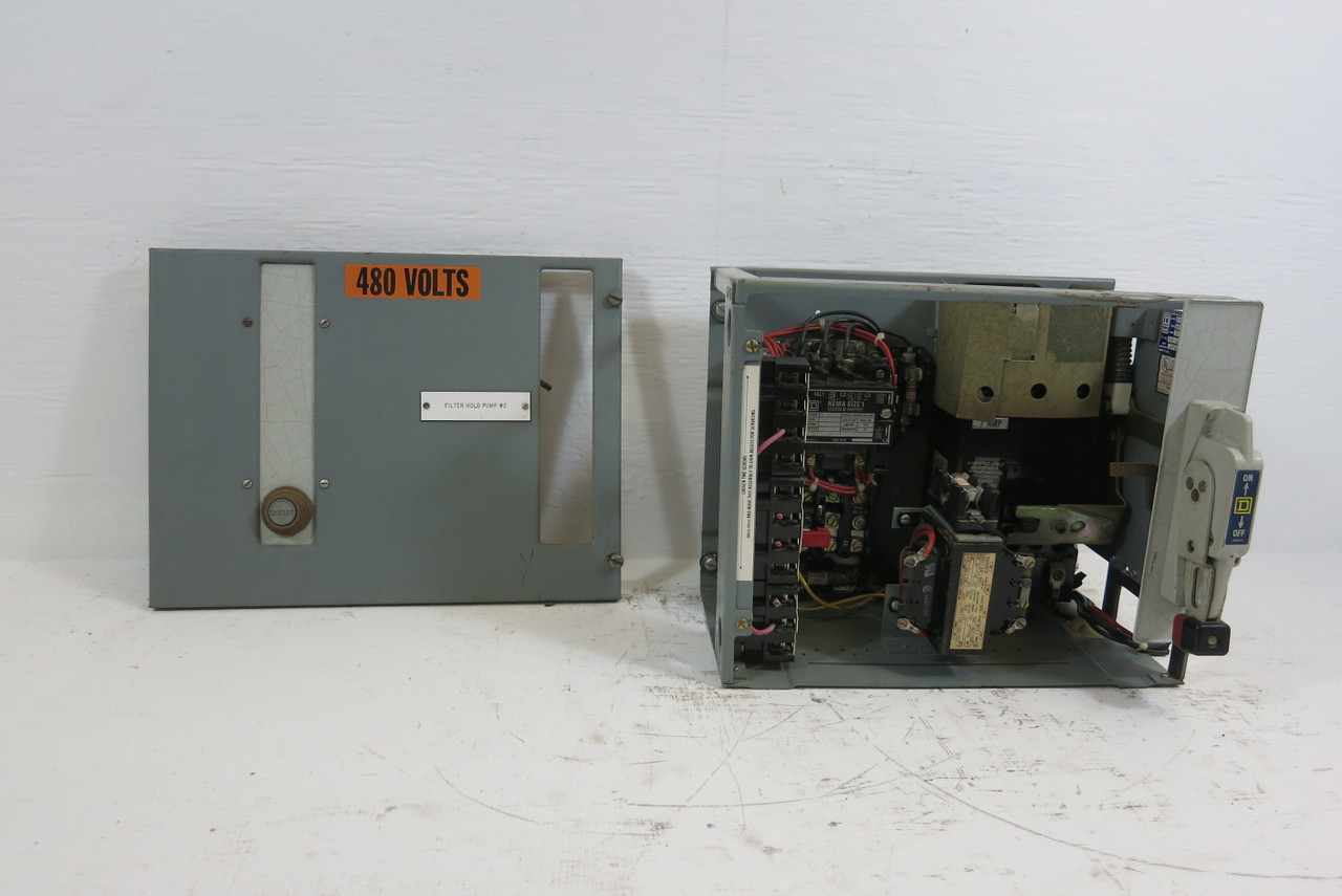 Square D Model 4 Size 1 Starter 7 Amp Breaker Motor Control Bucket 12" MCC (BJ0875-1)