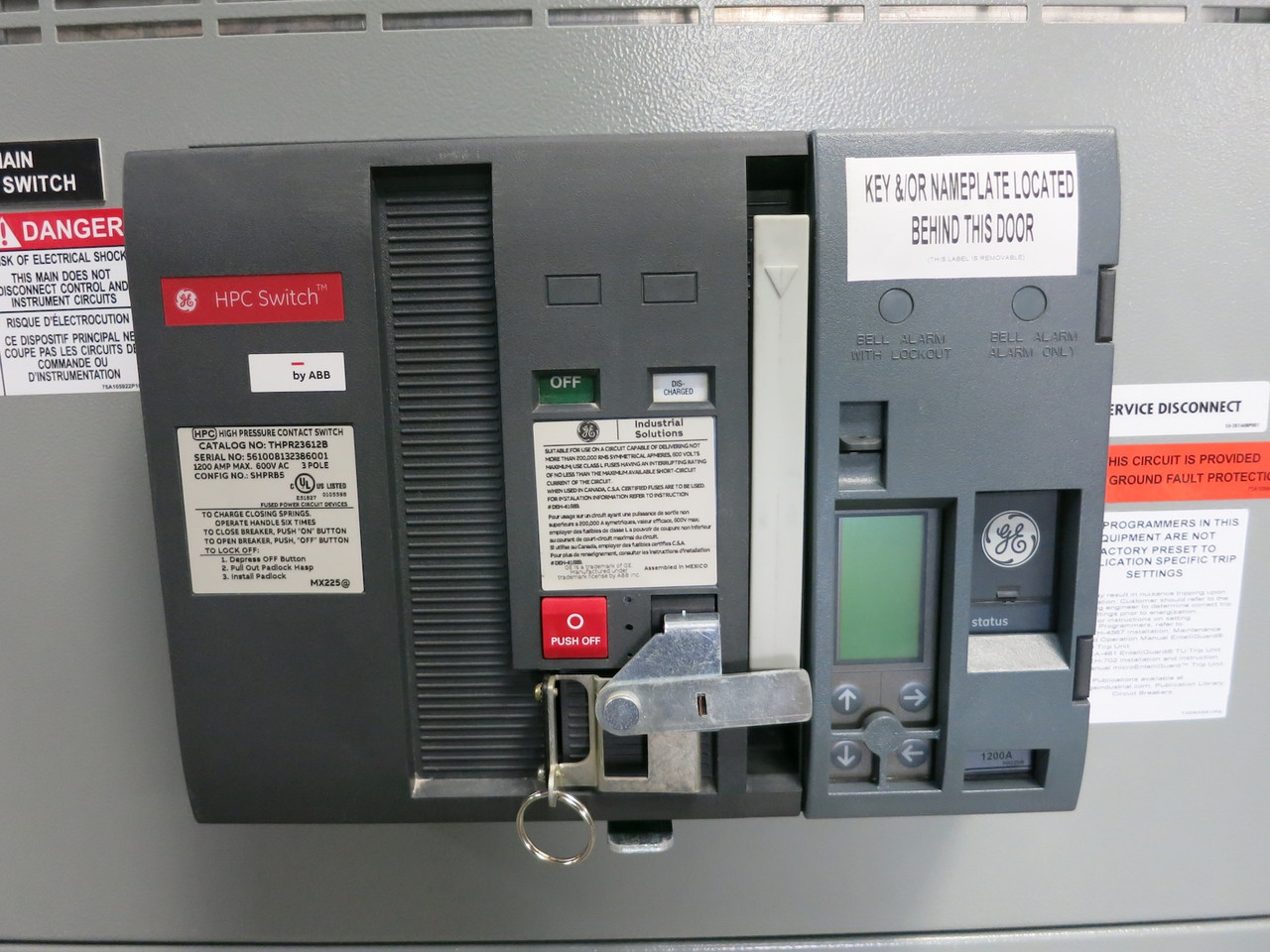 NEW GE 1200A Spectra Switchboard Main HPC Switch 480V 3PH 4W Breaker 1200 Amp (DW6569-1)