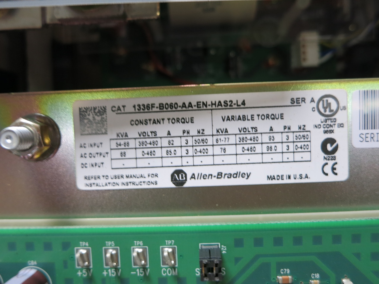 NEW Allen Bradley 1336F-B060-AA-EN-HAS2-L4 60 HP AC VS Drive 480V 1336 Plus II (DW6586-1)
