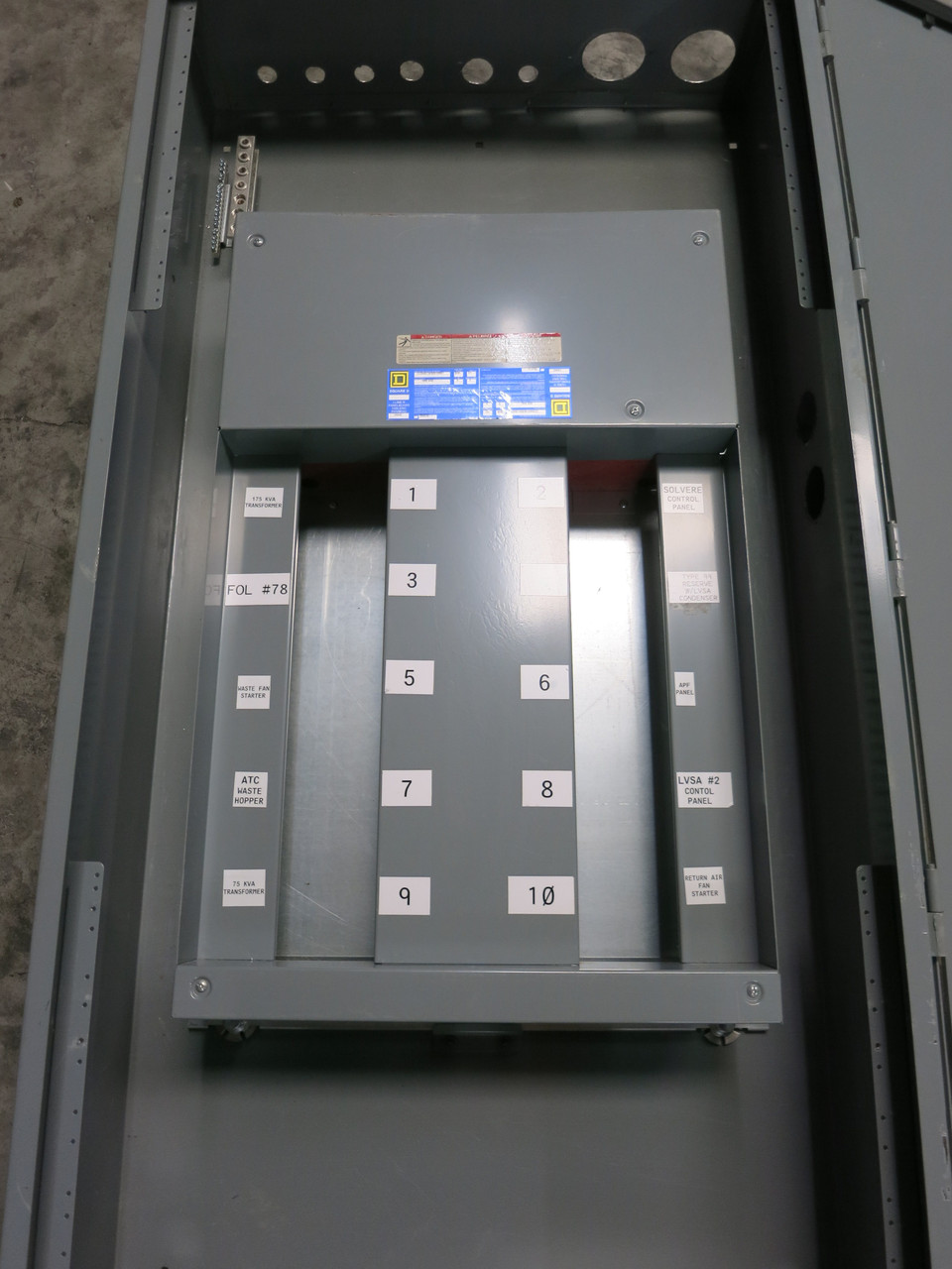 Square D 800A I-Line Panel Board 600V 3PH 3W Main Lugs 800 Amp MLO HC3264WP 3R (DW6611-1)