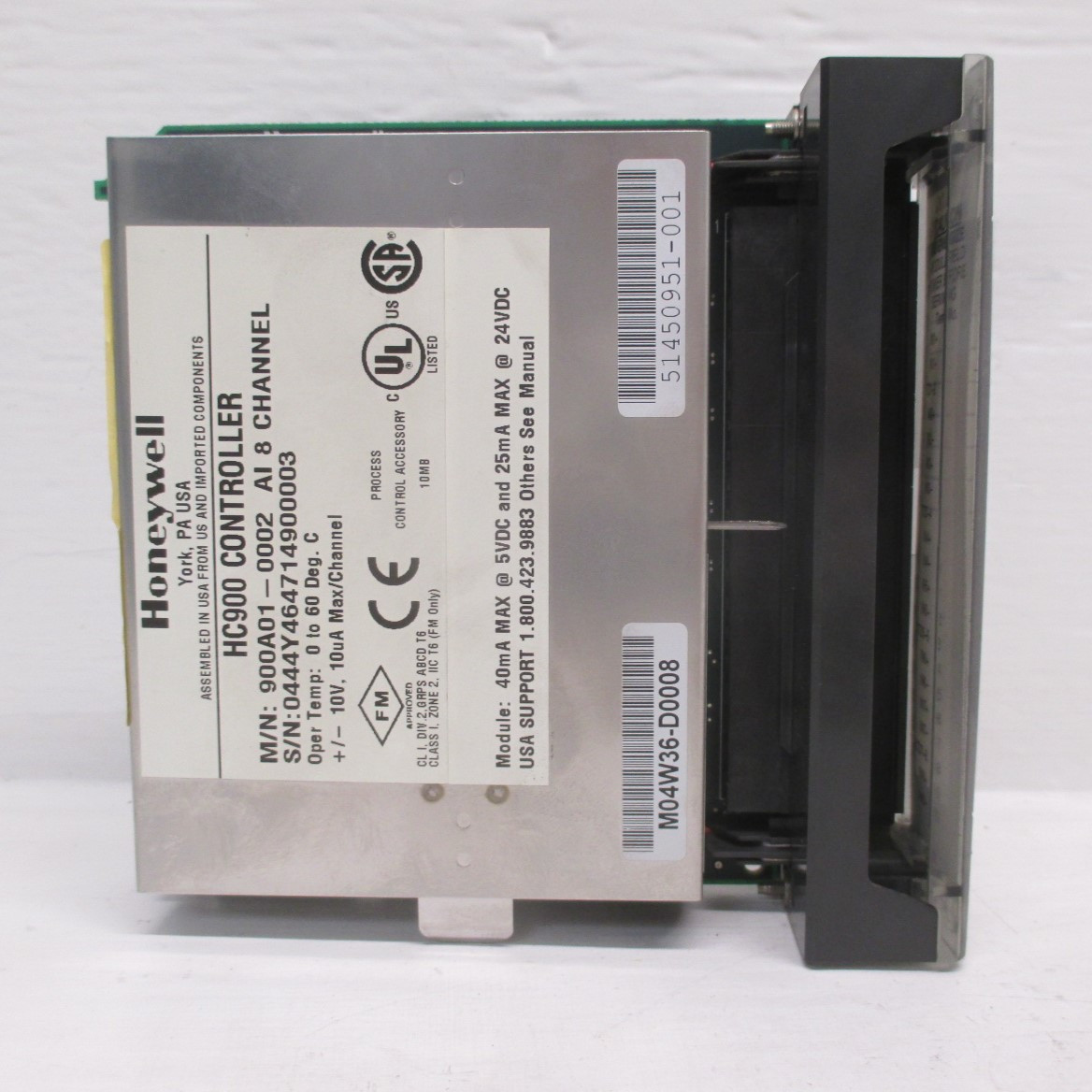 Honeywell 900A01-0002 HC900 Controller AI 8 Channel PLC Card 900A010002 (AH0057-14)