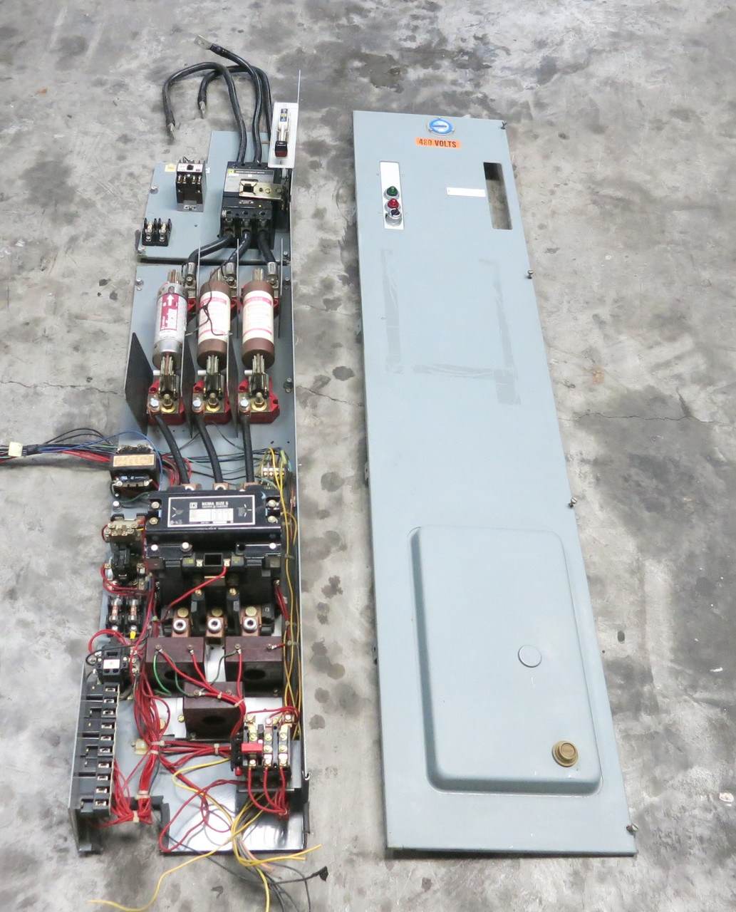 Square D Model 4 Size 5 Starter 250 Amp Breaker 71" MCC Motor Control Bucket Sz5 (BJ0894-1)