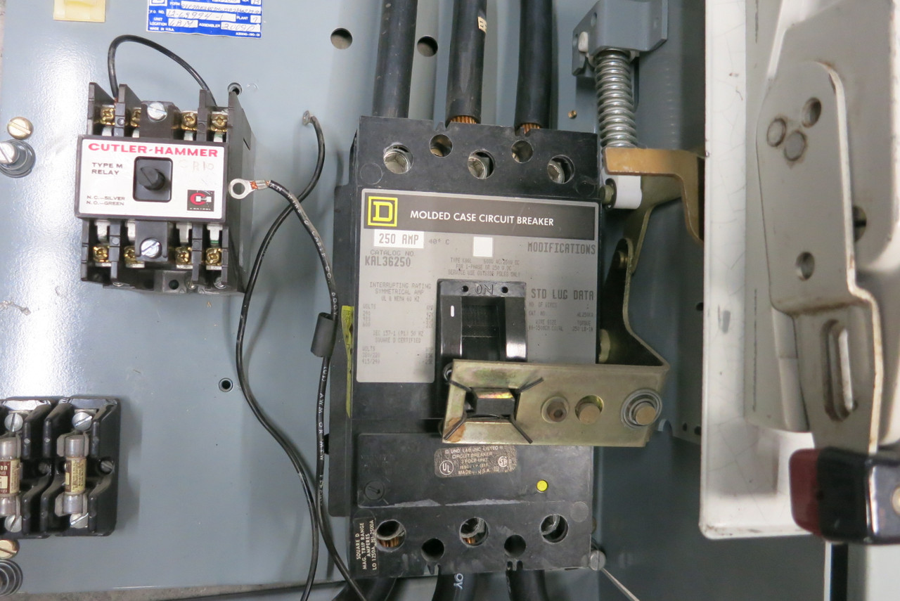 Square D Model 4 Size 5 Starter 250 Amp Breaker 71" MCC Motor Control Bucket Sz5 (BJ0894-1)