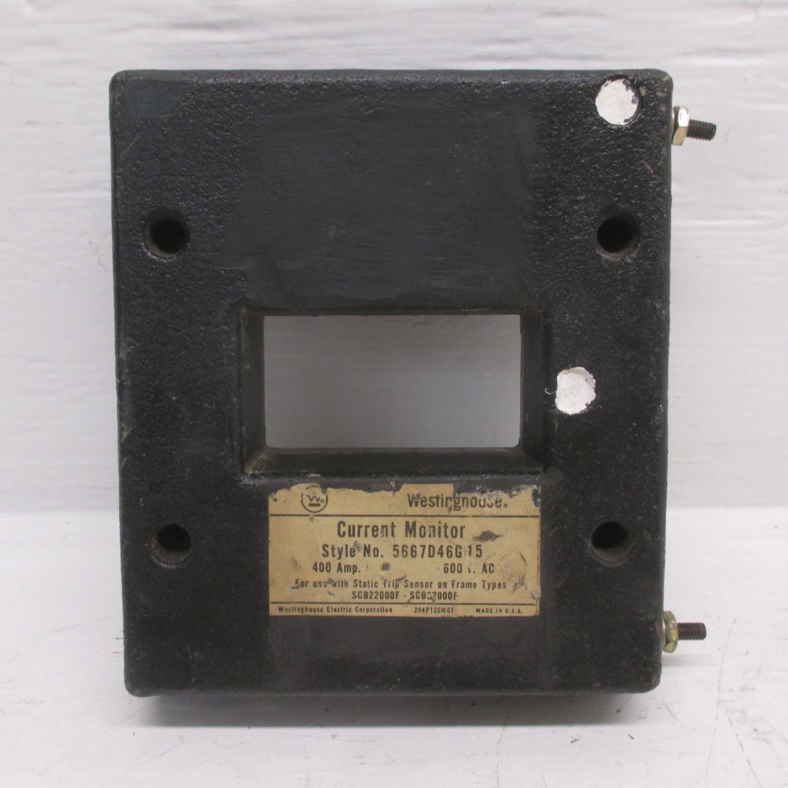 Westinghouse 5667D46G15 Current Monitor 400AMP 600VAC For SCB22000F - SCB32000F (AH0077-9)