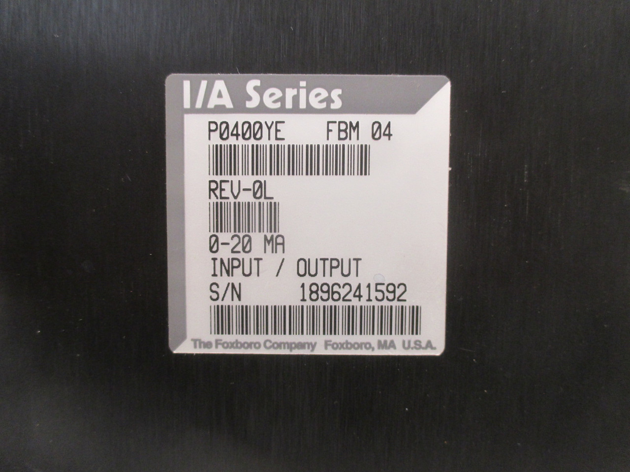 I/A Series Foxboro P0400YE FBM 04 Rev 0L 0-20 MA I/O P0400YE-0L  P0400YEOL (AH0087-1)