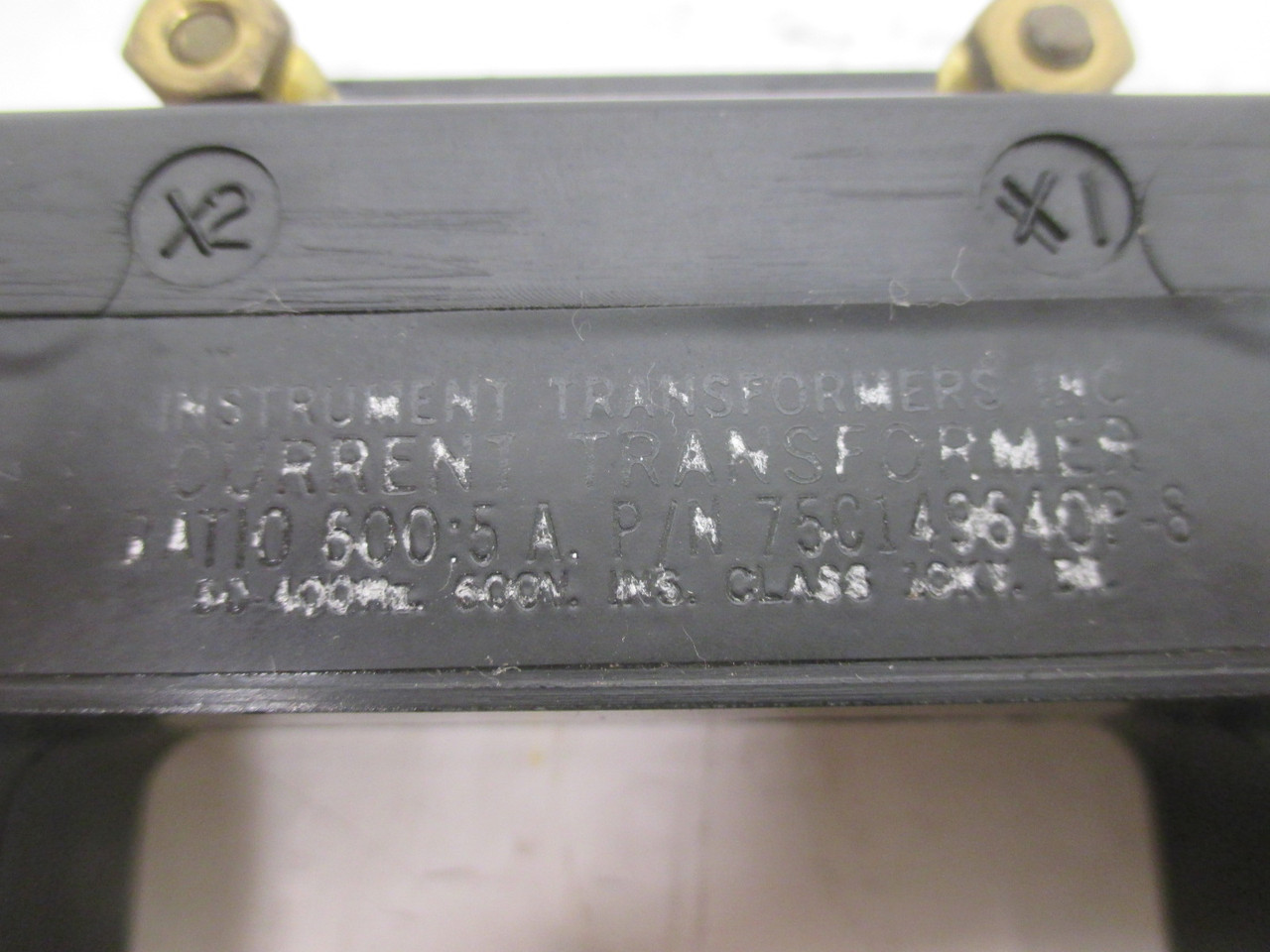 IT 75C149640P-8 Current Transformer 600:5 Ratio CT 50-400HZ 10KV 600V (AH0107-8)