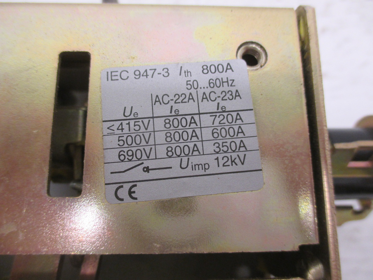 ABB OETL-NF600A-2 Disconnect Switch 600A 600V 3PH OETLNF600A 800A 480V OETLNF600 (AH0112-3)