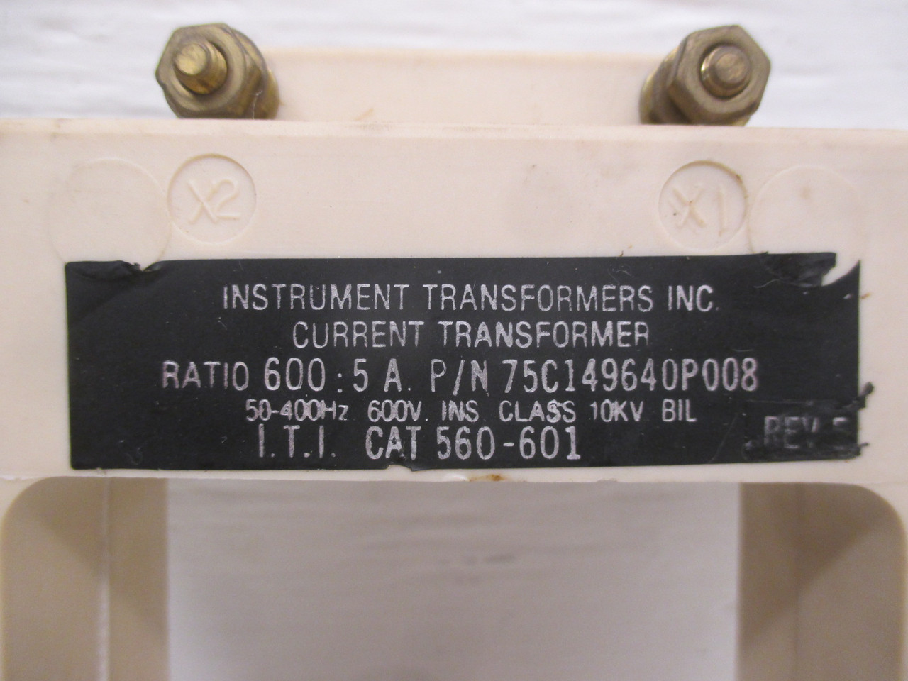 IT 75C149640P008 560-601 Current Transformer 600:5 Ratio CT 50-400HZ (AH0109-7)