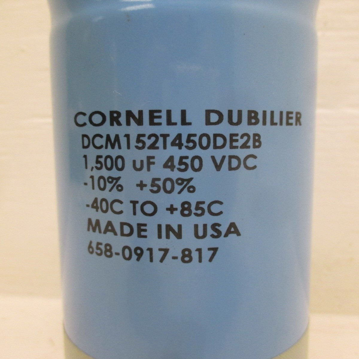 Cornell Dubilier DCM152T450DE2B Capacitor 1,500 uF 450VDC (AH0118-1)