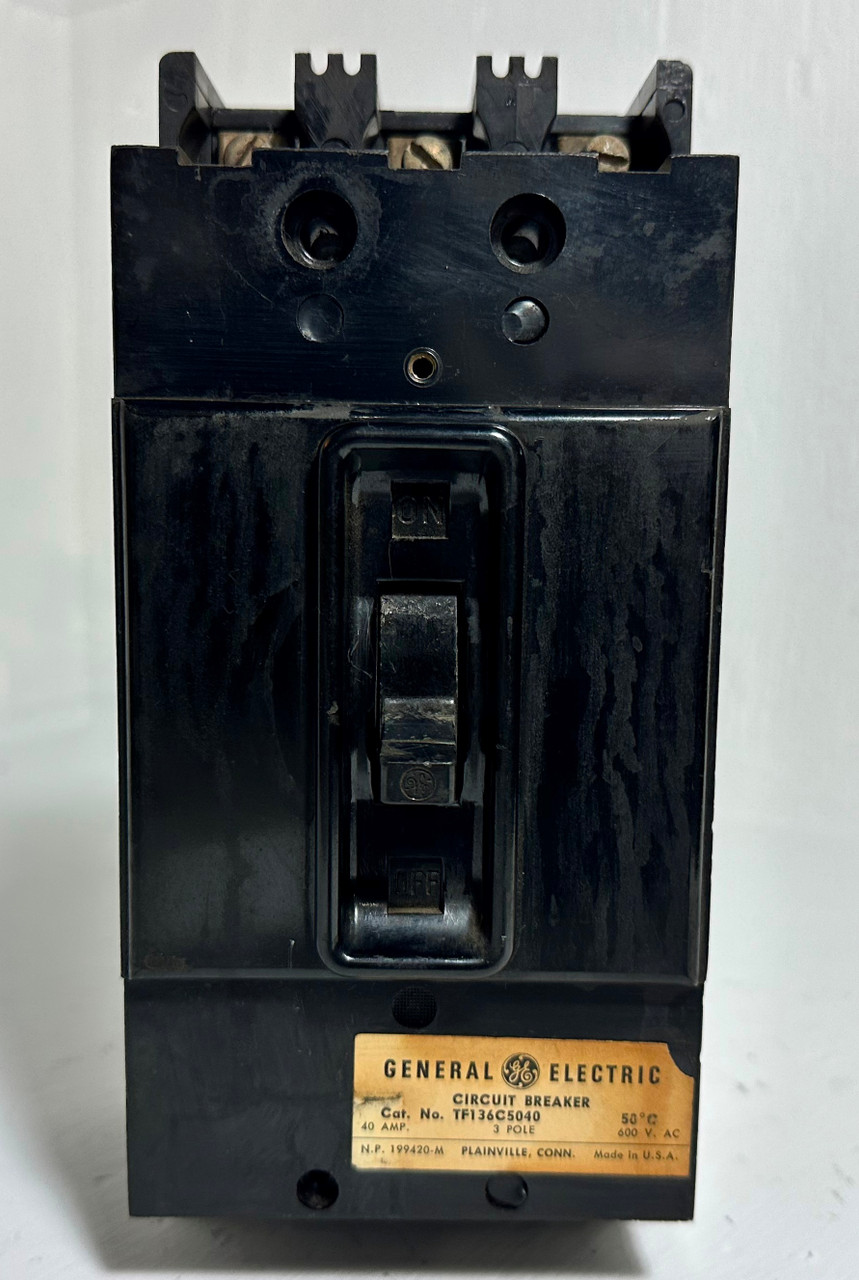 GE TF136C5040 40A Circuit Breaker 480/600V 3 Pole 40 Amp General Electric (EM5264-1)