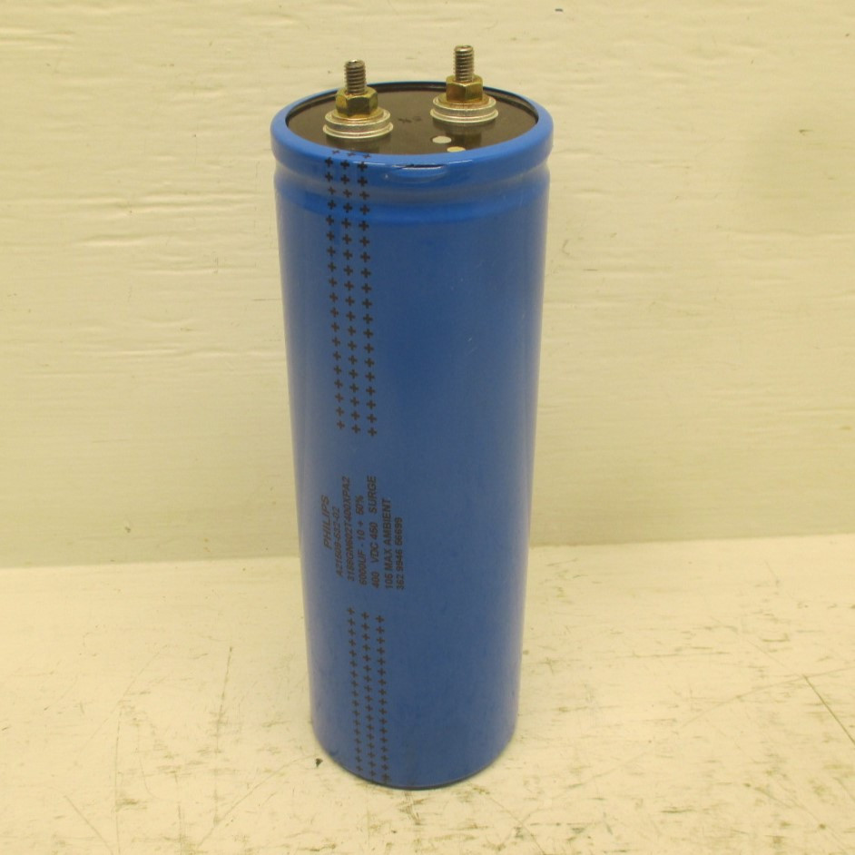Image of Philips 3188GN602T400XPA2 6000uF 400VDC Capacitor A21509-532-02 450 Surge