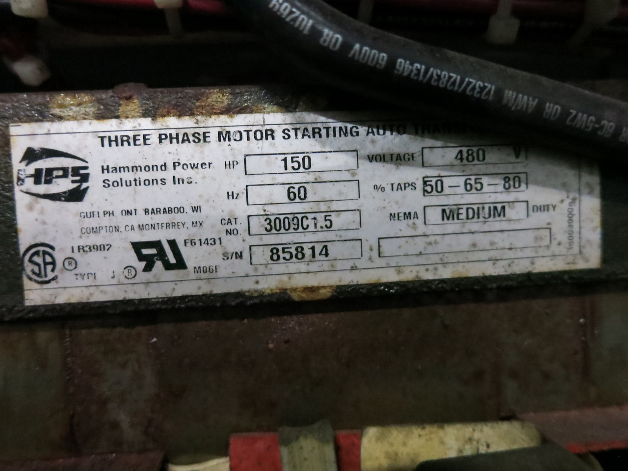 GE E9000 Size 6 Reduced Voltage Motor Starter Autotransformer 150 HP 300A 3R (DW6646-1)