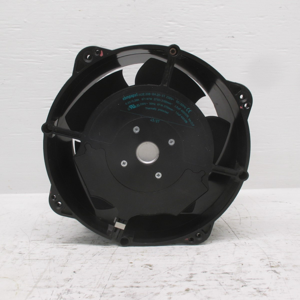ebm-papst W2E208-BA20-51 230V~ Thermally Protected Fan 67/87W 2750/3100 No Grate (AH0145-50)