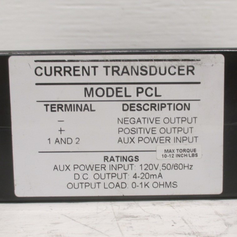 Instrument Transformers Inc PCL-100 Current Transducer CT 120VAC 4-20mADC PCL100 (AH0159-4)