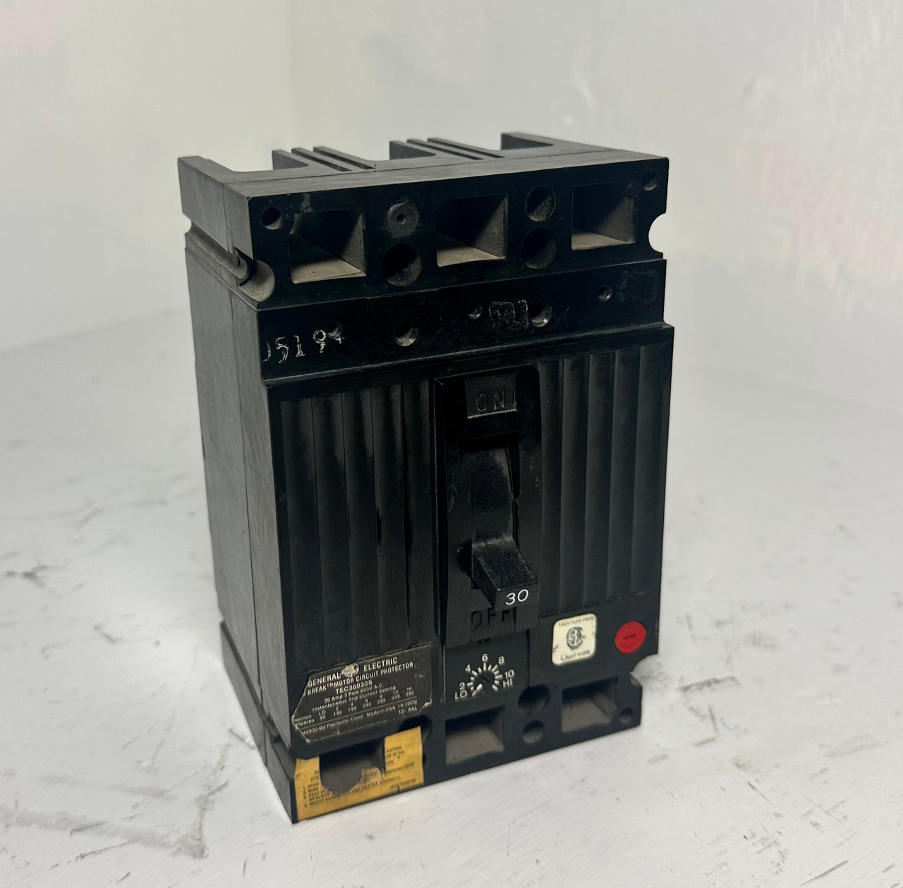 Image of GE TEC36030S 30A Mag-Break Circuit Breaker 480/600V 3P 30 Amp General Electric