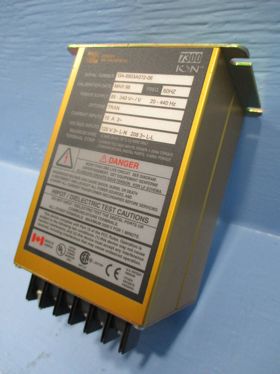 Image of Power Measurement Ion Type 7300 Operator Interface 85-240V 60 Hz