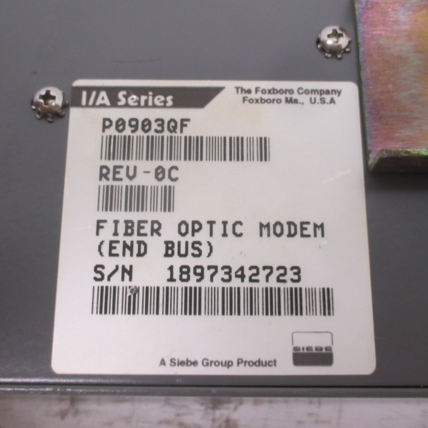 Foxboro P0903QF Fiber Optic Modem (End Bus)  I/A Series Rev-0C P0903-QF Rev OC (AH0168-3)