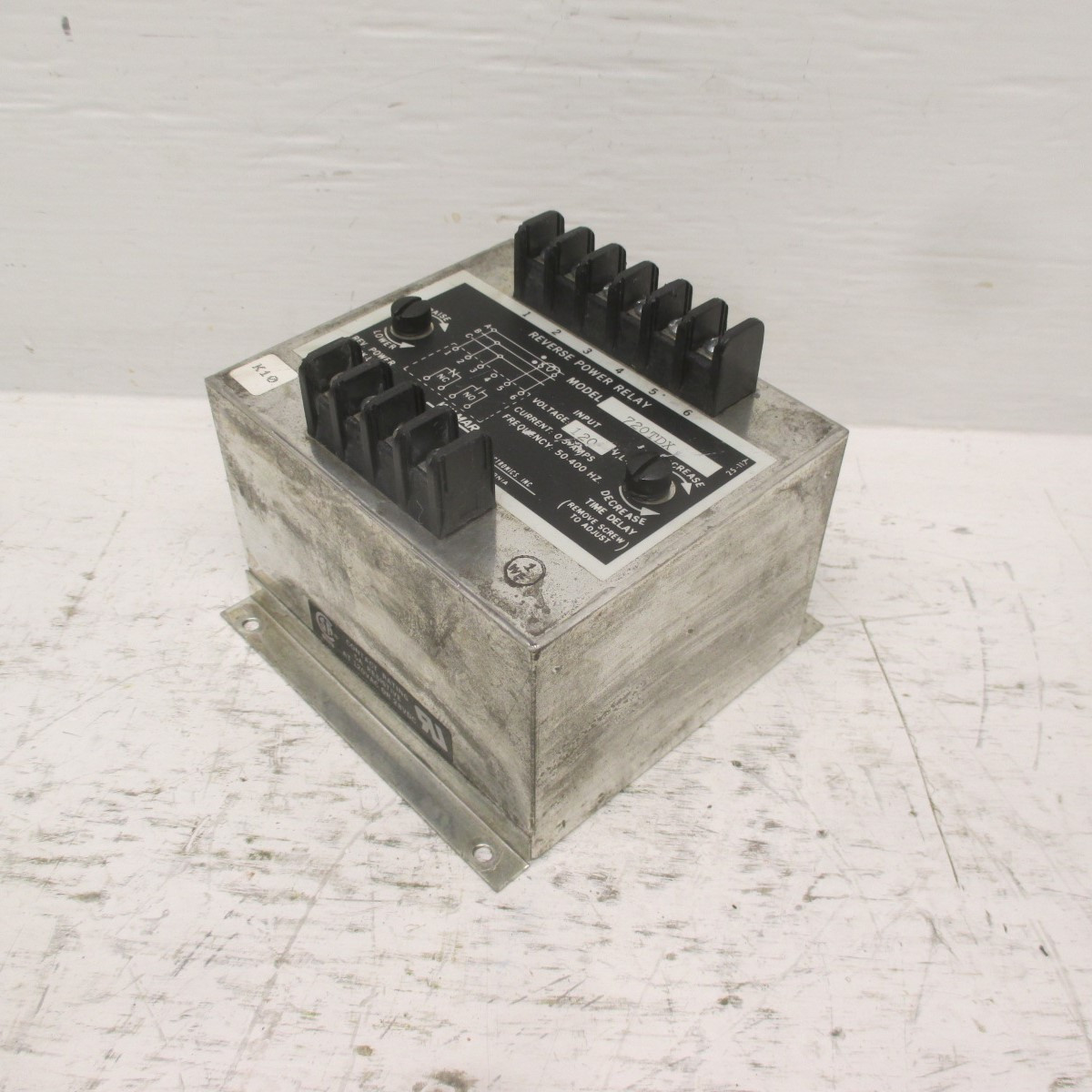 Image of Wilmar Reverse Power Relay 720TDX 120V 50-400 Hz 0-5 Amps 720-TDX