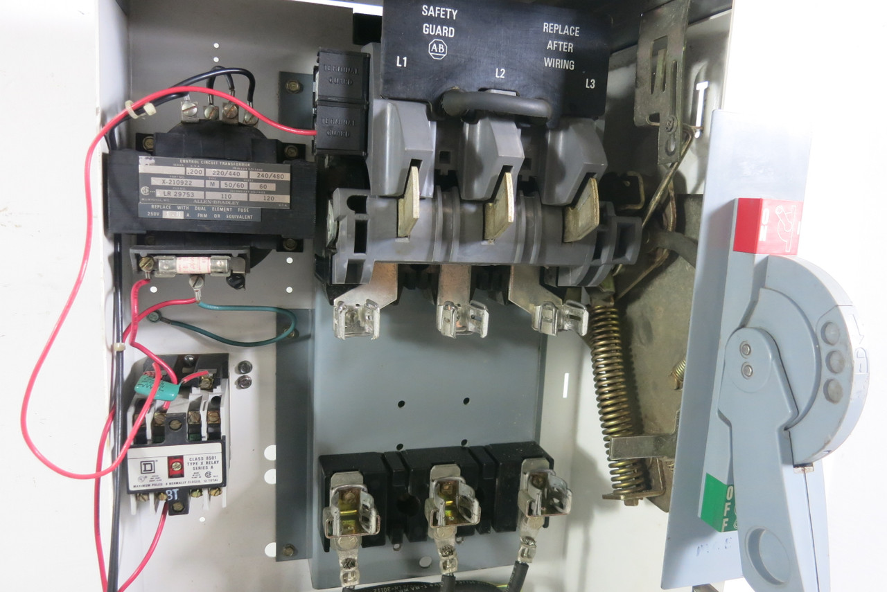 Allen Bradley 2100 Centerline Size 3 Starter 60A Fusible 33"  MCC Bucket 500-DOD (BJ0916-3)