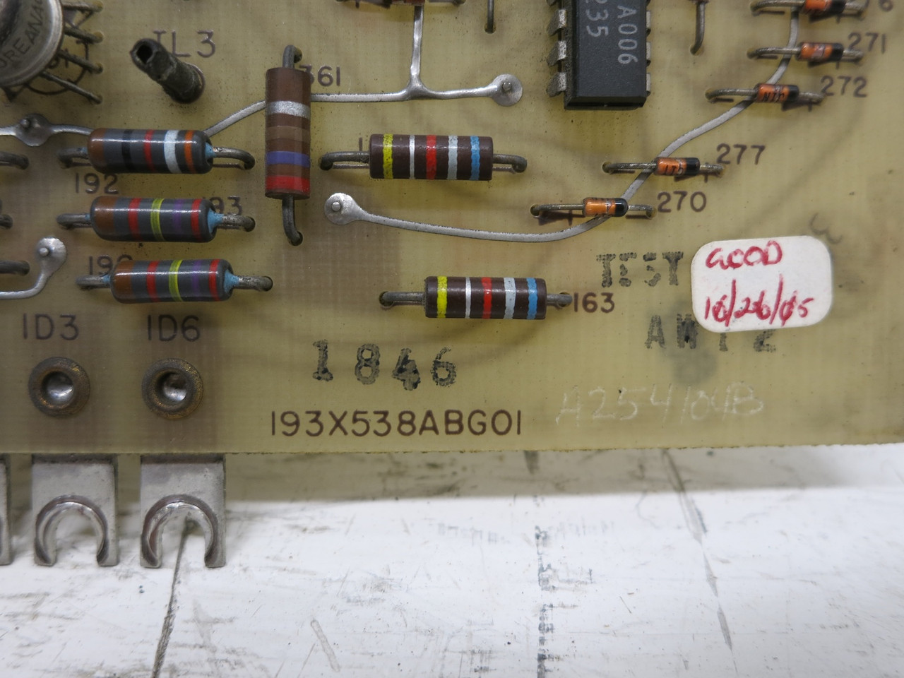 GE 193X538ABG01 ValuTrol DC Drive Auxiliary Control Board 36C774140AC-A-X1 Aux (DW6670-1)