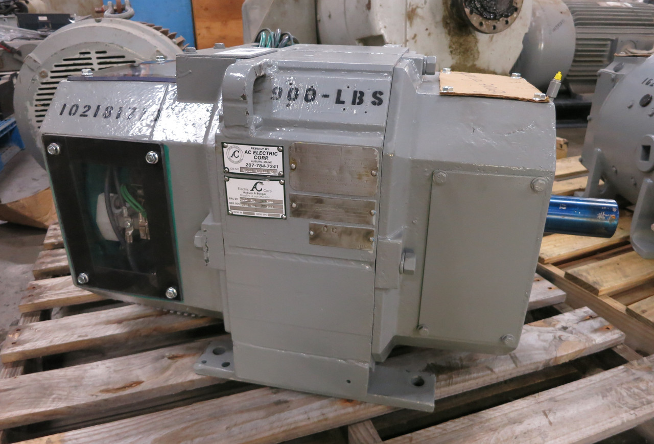 REBUILT Reliance 75 HP DC Motor 365AT 500V 1750/2100 RPM Type TR 125A 500 VDC (DW6690-1)
