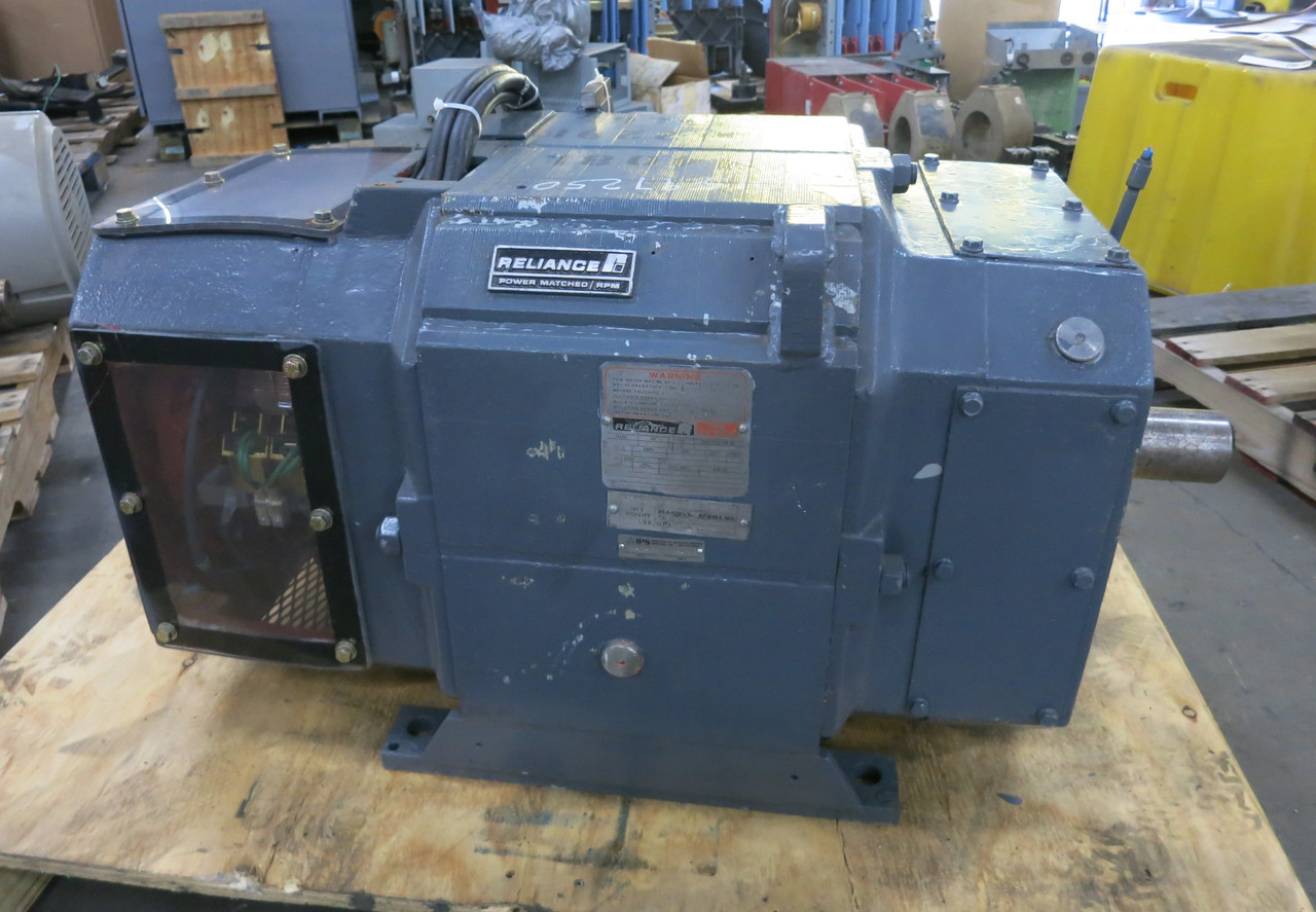 REBUILT Reliance 125 HP DC Motor 406AT 500V 1750/2100 RPM Type TR 203A 500 VDC (DW6688-1)