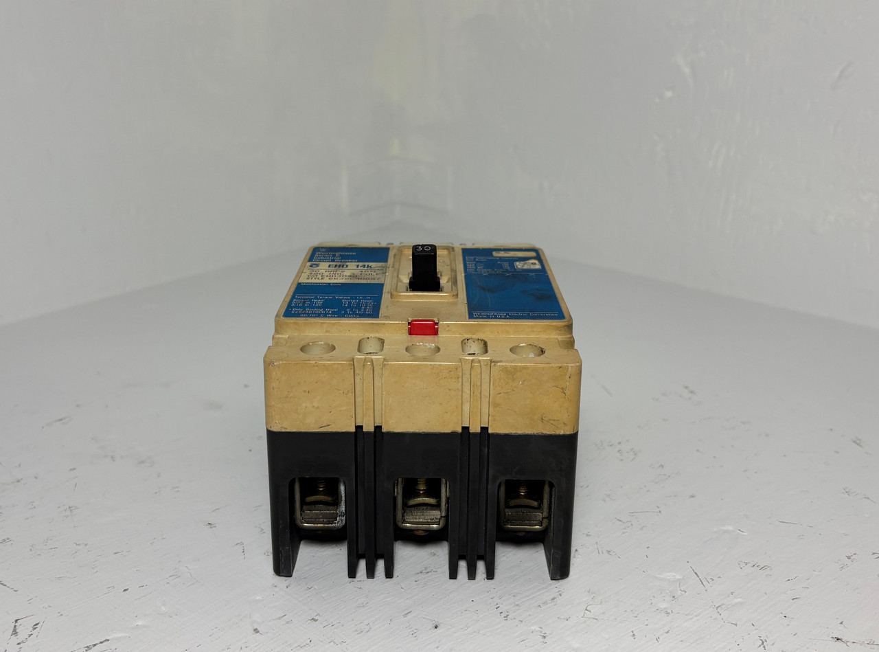 Westinghouse EHD3030 30A Circuit Breaker Matte Blue 480 VAC 3P EHD3030L 30 Amp (EM5292-1)