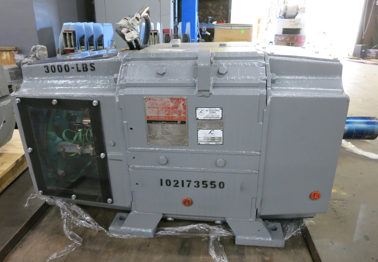 REBUILT Reliance 250 HP DC Motor B507ATZ 500V 1150/1500 RPM Type TR 400A 500 VDC (DW6732-1)