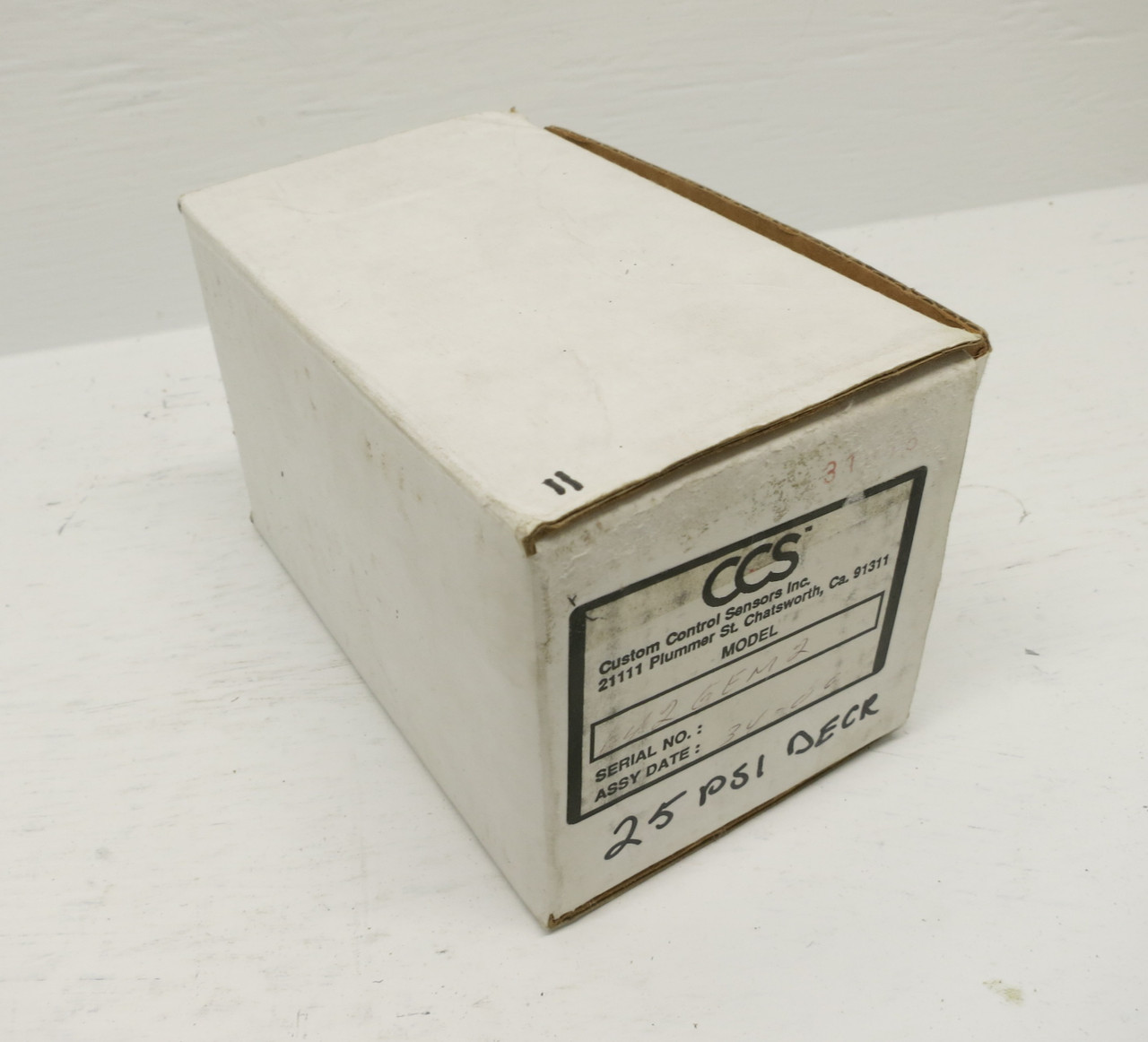 NEW CCS 642GEM2 Custom Control Sensors 25 PSI Decr 250 PSIG Pressure Switch NIB (DW6736-1)
