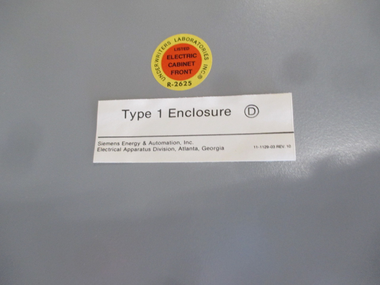 Siemens Type 1 Enclosure Panel DOOR ONLY 38" x 20" Interior Opening: 29.5" x 9" (AH0208-2)